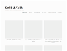 Tablet Screenshot of kateleaver.com